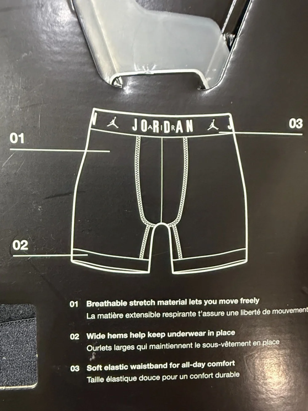 JORDAN Flight Cotton Stretch 3/Pack Men’s Underwear - size L